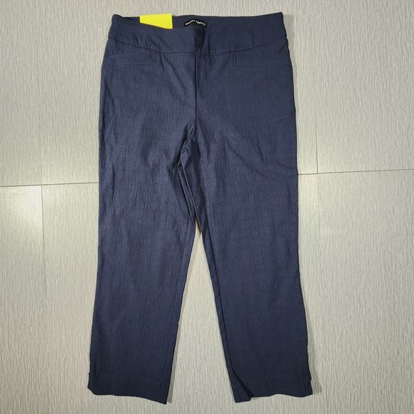 Hilary Radley Pants - Hilary Radley Pull On Pant Comfort fit Sits at Waist Cropped Stretch Womens S